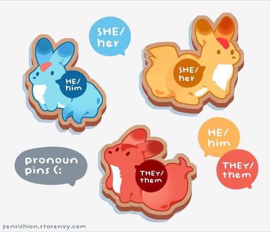 (PREORDER) Carbuncle Pronoun Pins