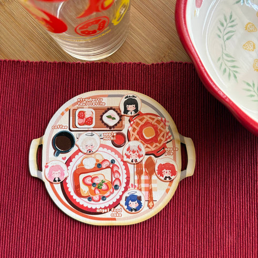 Arknights Laterano Teatime Wood Coaster