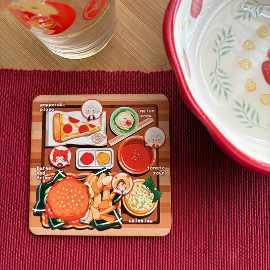 FFXIV Scions Sharlayan Diner Wood Coaster